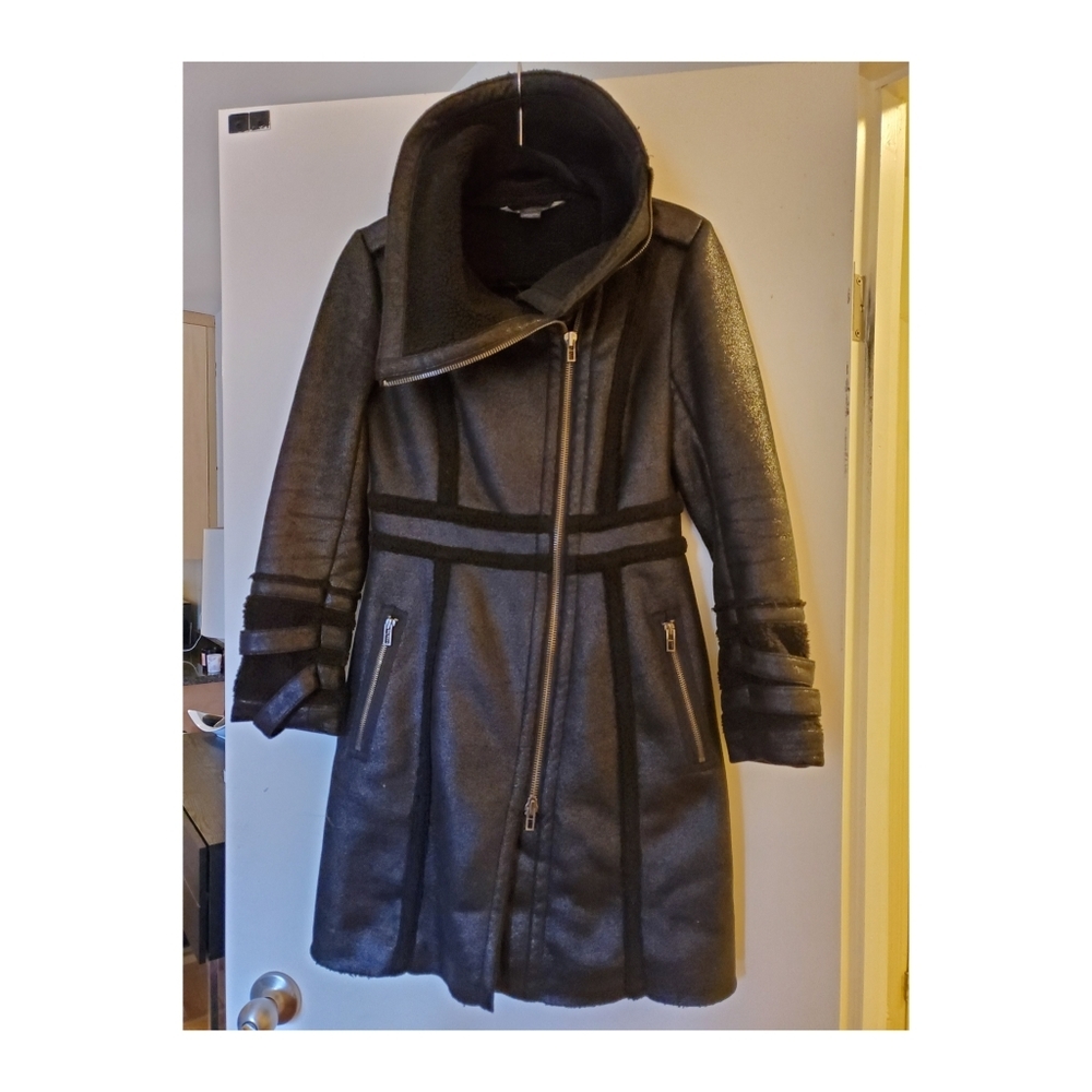 Armani Exchange Sherpa Lined Faux Shearling Coat